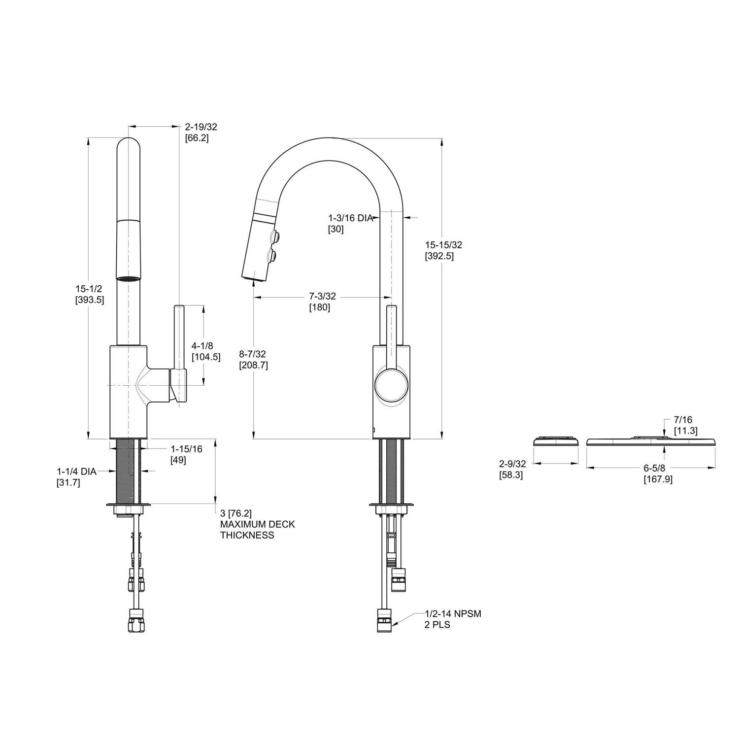 Pfister Stellen Single Handle Pull Down Bar Faucet in Stainless Steel LG572-SAS - Image 5