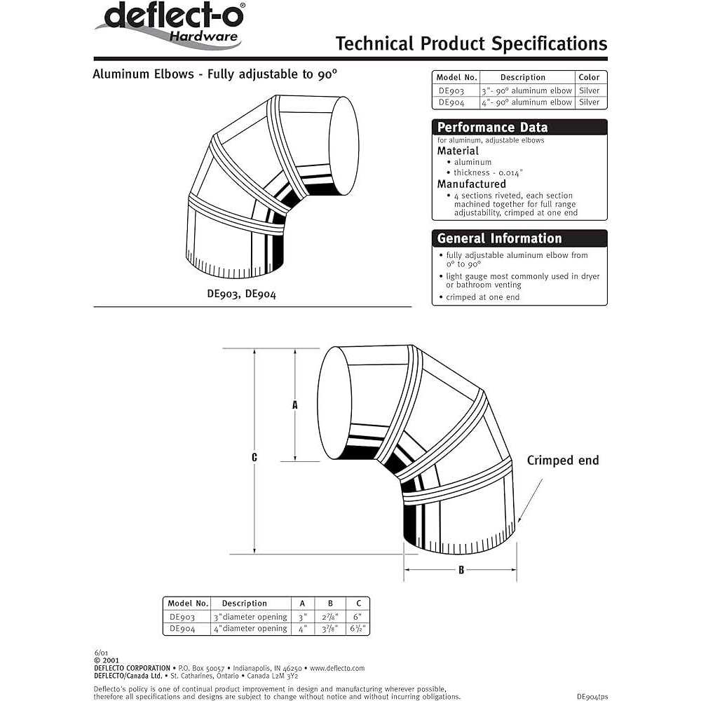Deflecto Elbow DE904 - Image 4