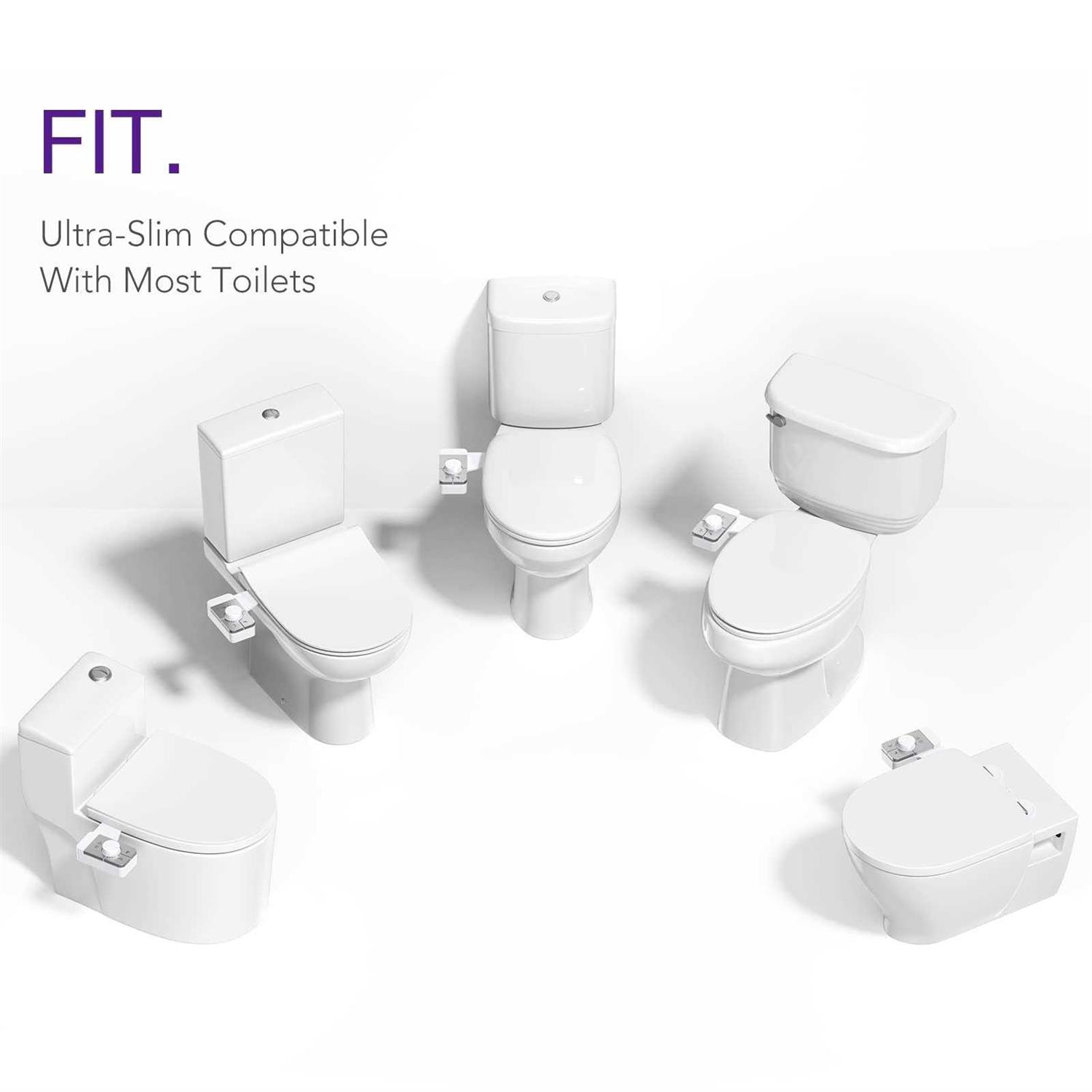 Veken Bidet Attachment for Toilet Ultra-Slim Self Cleaning Fresh Cold Water Sprayer Bidets for Existing Toilets Seat Baday Beday Badette Bedette - Image 4