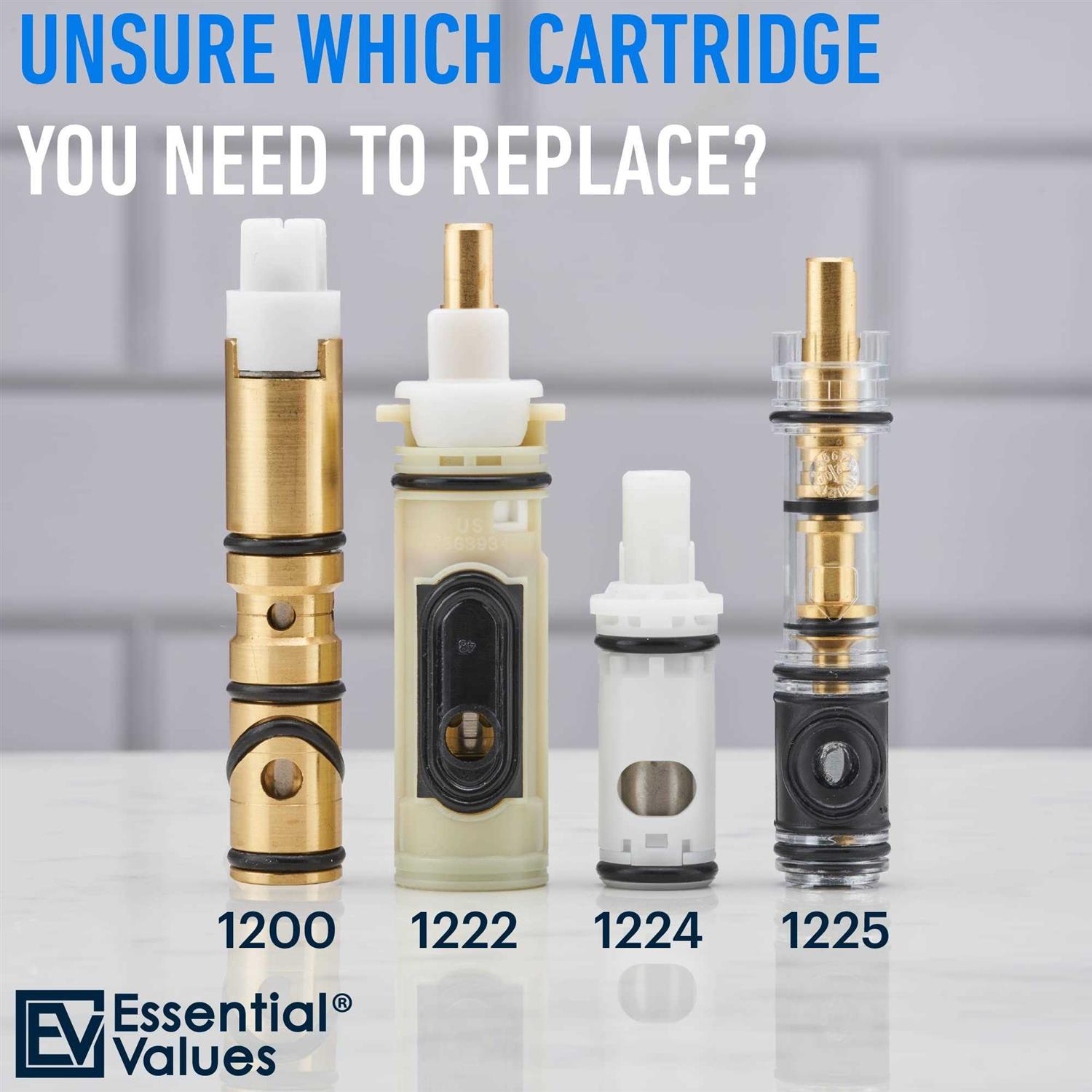 Essential Values Moen 1225 Replacement Cartridge for One Handle Kitchen and Bathroom Sink Faucet - Image 2