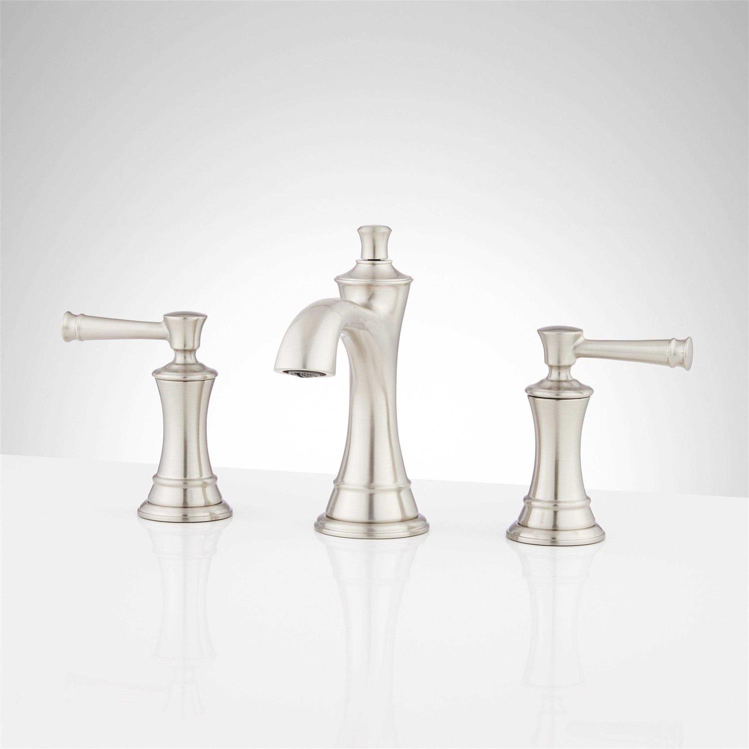 Signature Hardware Beasley Widespread Faucet Bathroom Faucet with Drain Assembly - Image 3