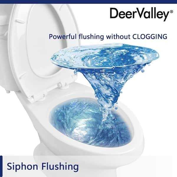 DeerValley DV-2F0076 Dynasty Single Flush Elongated Floor Mounted Two-Piece Toilet - Image 5