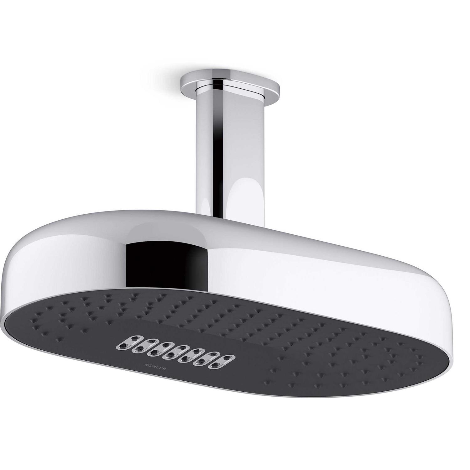 Kohler Statement 10 in. Ceiling-Mount Two-Function Rainhead Arm And Flange - Image 2