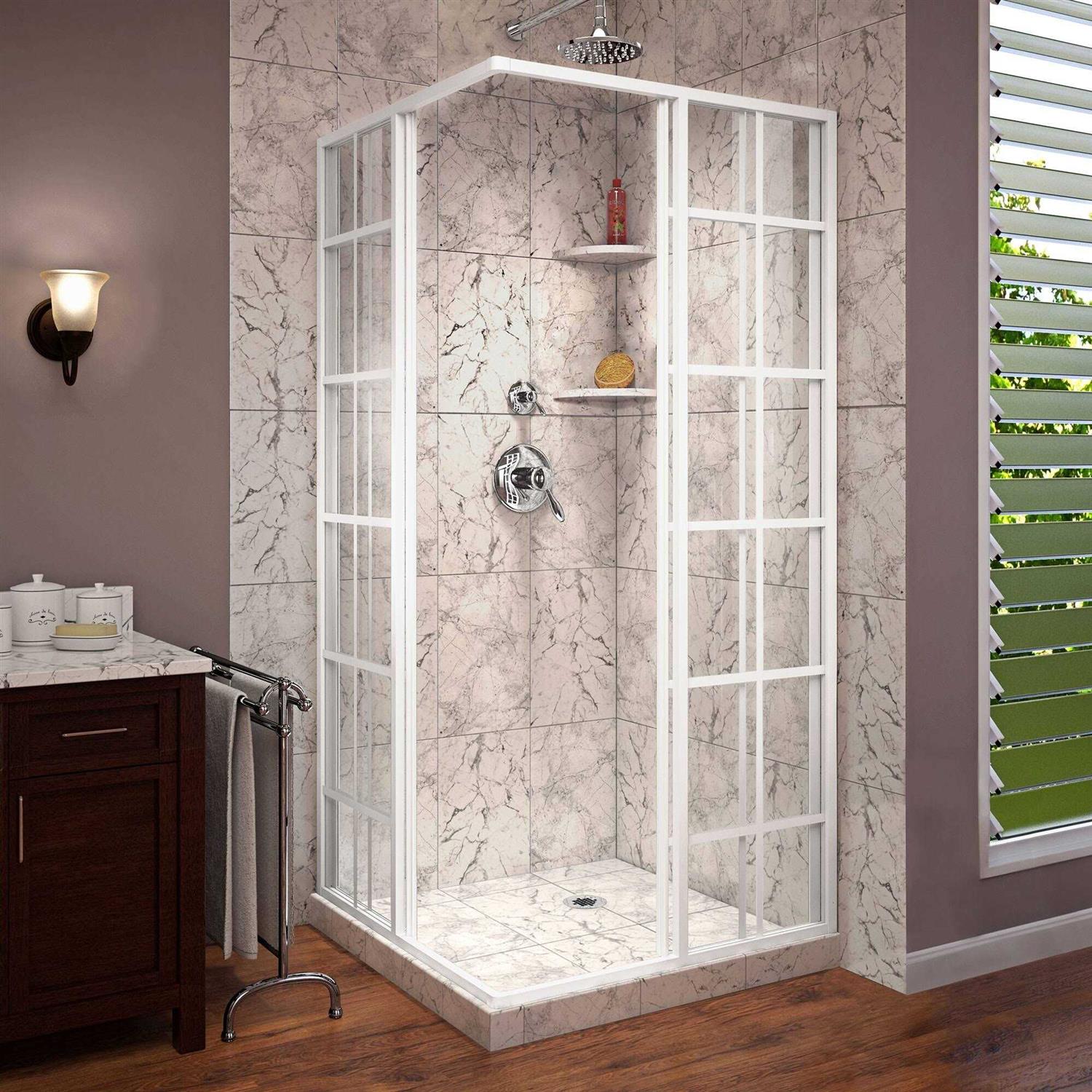 DreamLine French Corner Framed Sliding Shower Enclosure SHEN-8134340-89 - Image 2
