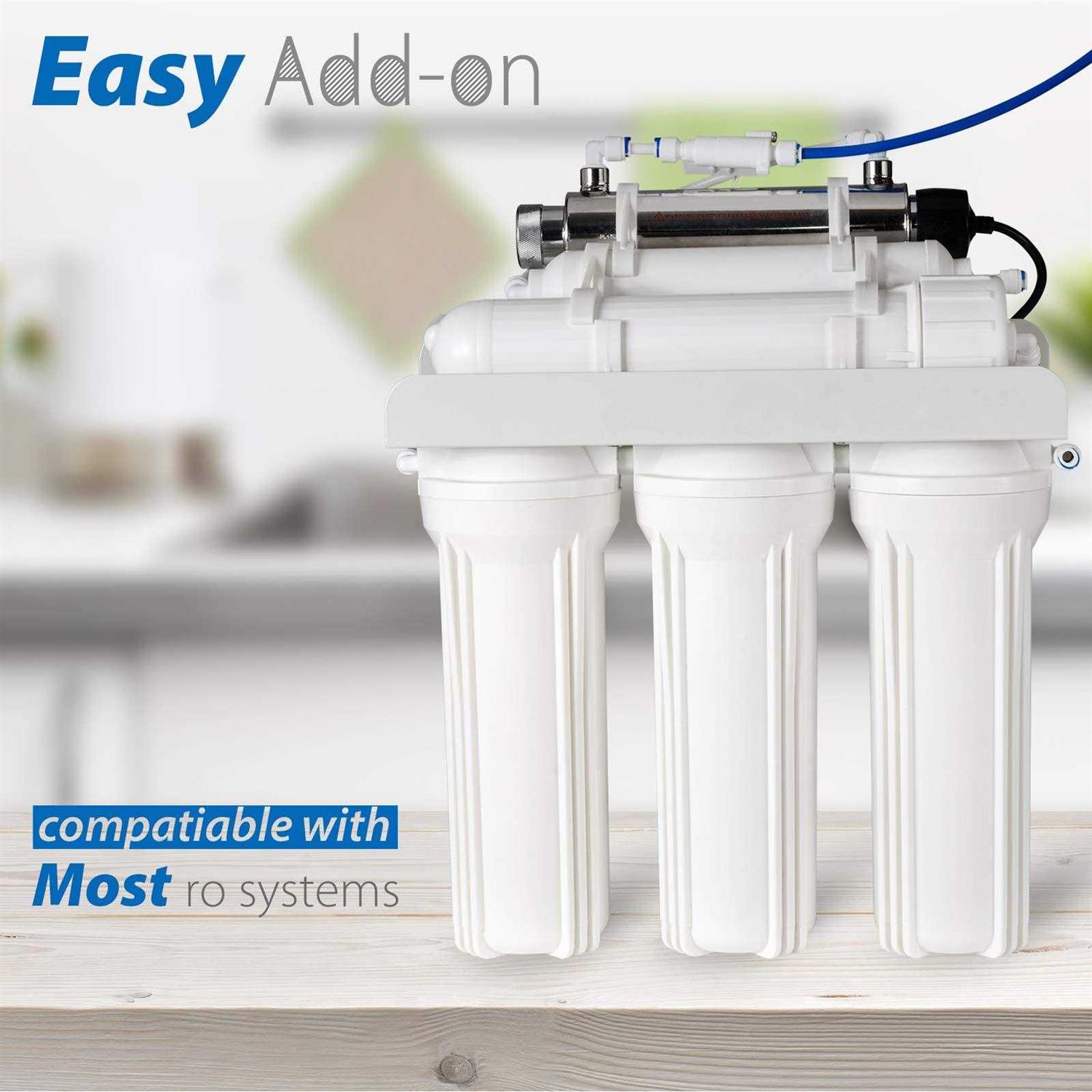 iSpring UVF11A UV Ultraviolet Light Water Filter with Smart Flow Control Switch 11W - Image 4