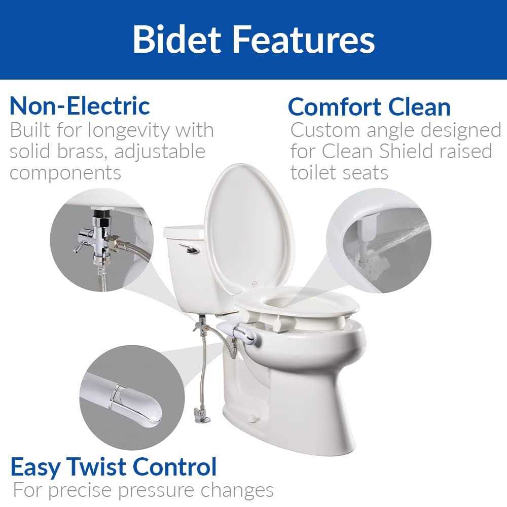 Bemis Assurance 3 Raised Toilet Seat with Support Arms and Bidet Attachment - Image 4