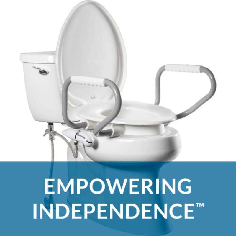 Bemis Assurance 3 Raised Toilet Seat with Support Arms and Bidet Attachment - Image 5