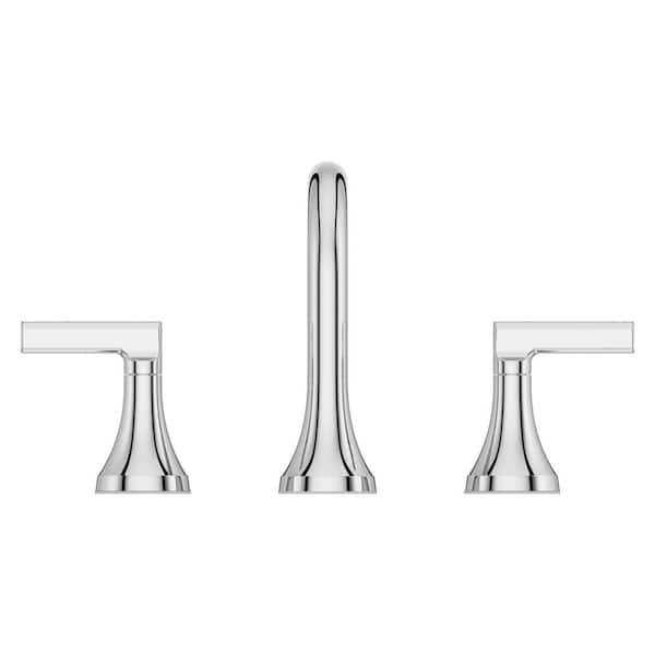Pfister Vedra 8 in. Widespread Double Handle High Arc Bathroom Faucet with Drain Kit Included - Image 3