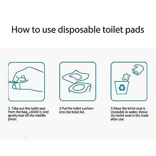 NEAGLORY 100 Pack Disposable Plastic Toilet Seat Cover Waterproof and Non Slip Individually Wrapped - Image 3