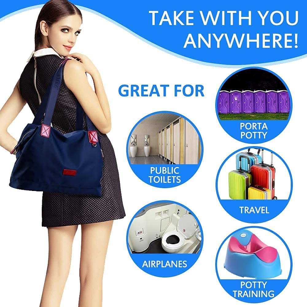 NEAGLORY 100 Pack Disposable Plastic Toilet Seat Cover Waterproof and Non Slip Individually Wrapped - Image 4