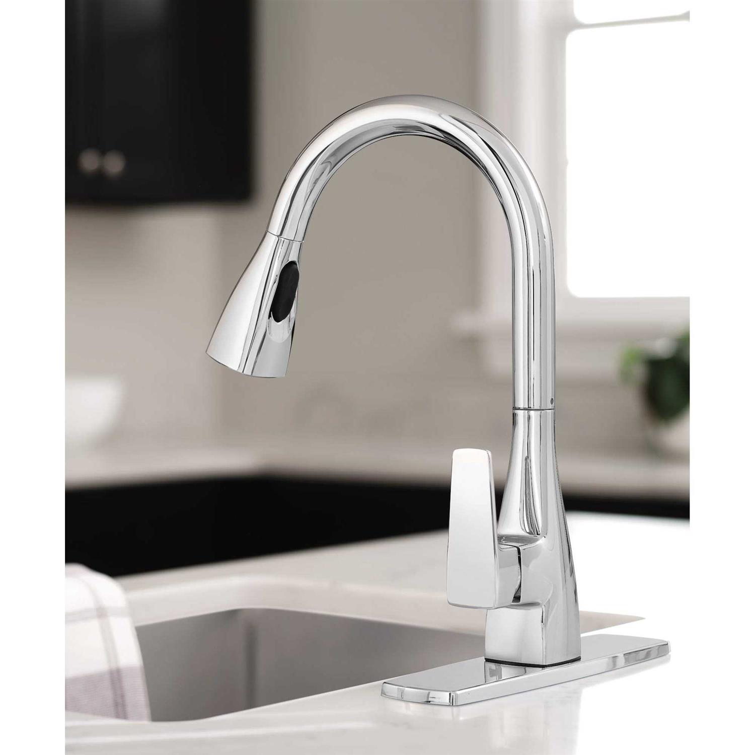 Moen Slate One Handle High Arc Pulldown Kitchen Faucet 1.5 GPM 76162 - Image 3