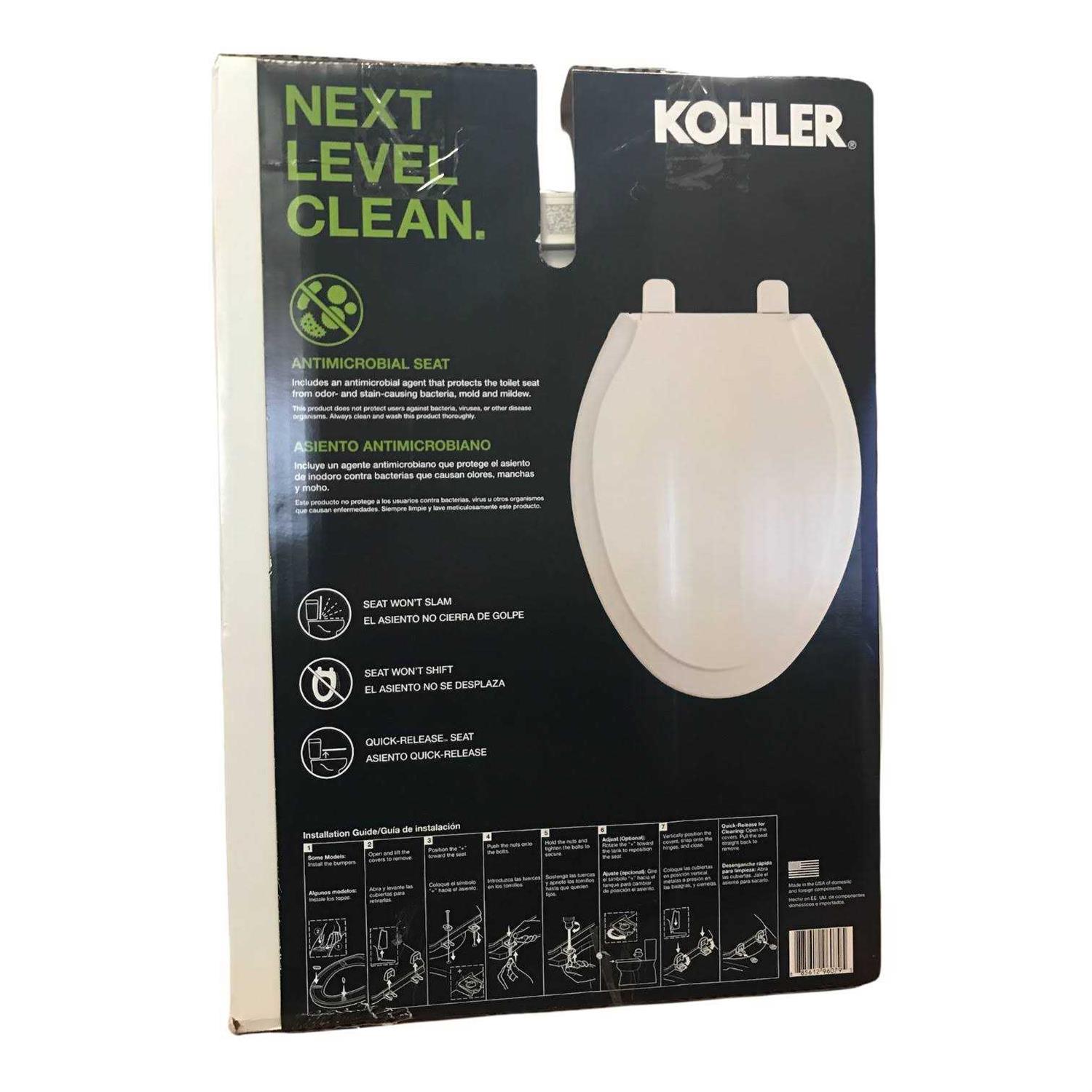 Kohler Retmore White Quiet-Close Antimicrobial Toilet Seat - Image 2