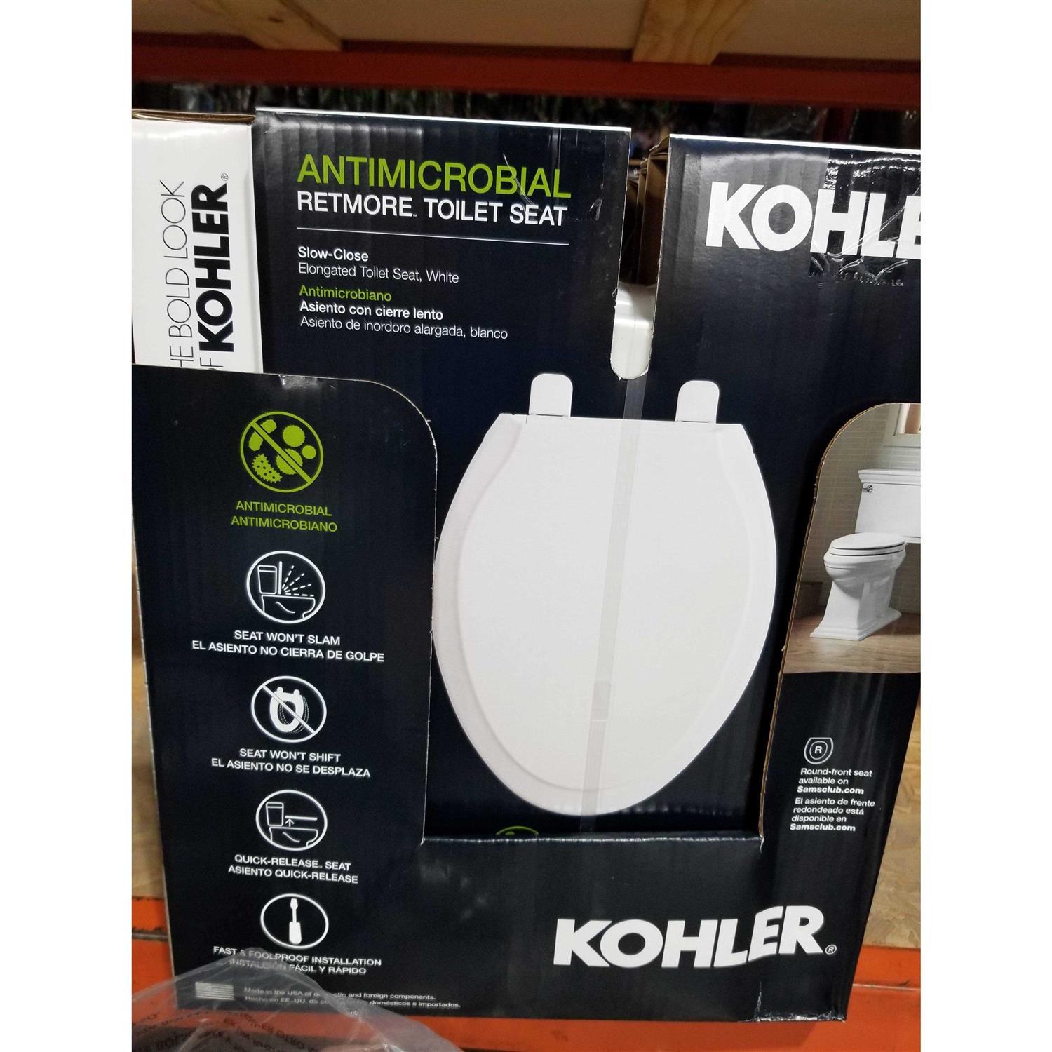 Kohler Retmore White Quiet-Close Antimicrobial Toilet Seat - Image 3