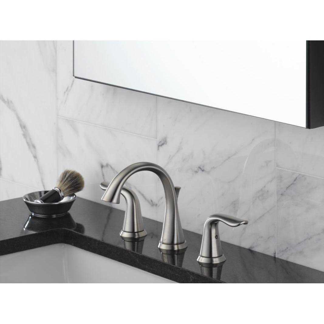 Delta Lahara Two Handle Widespread Bathroom Faucet 3538-MPU-DST - Image 5