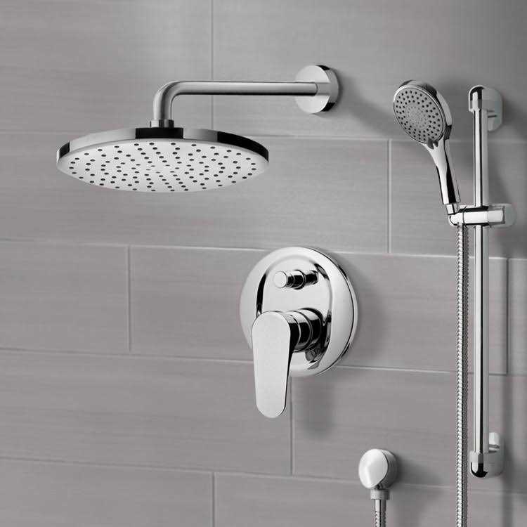 Nameeks 343-30-356MD20 Remer Collection 2.5 GPM Single Function Rain Shower Head Chrome Remer 343-30-356MD20 - Image 2