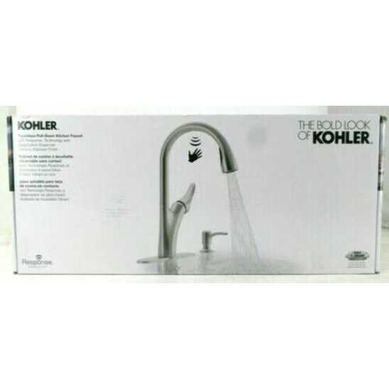 KOHLER Sundae Single Handle Single Hole Bathroom Faucet in Vibrant Brushed - Image 3