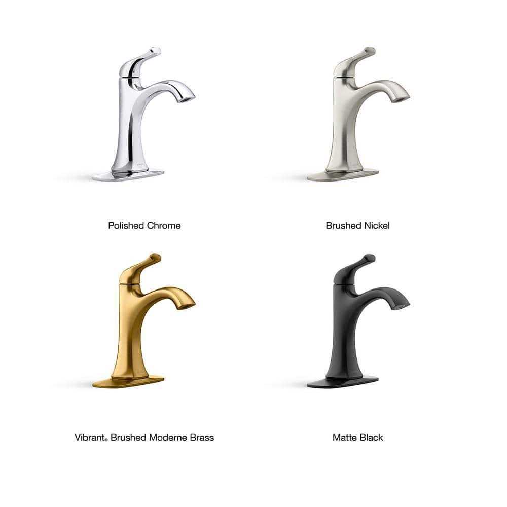 KOHLER Sundae Single Handle Single Hole Bathroom Faucet in Vibrant Brushed - Image 4
