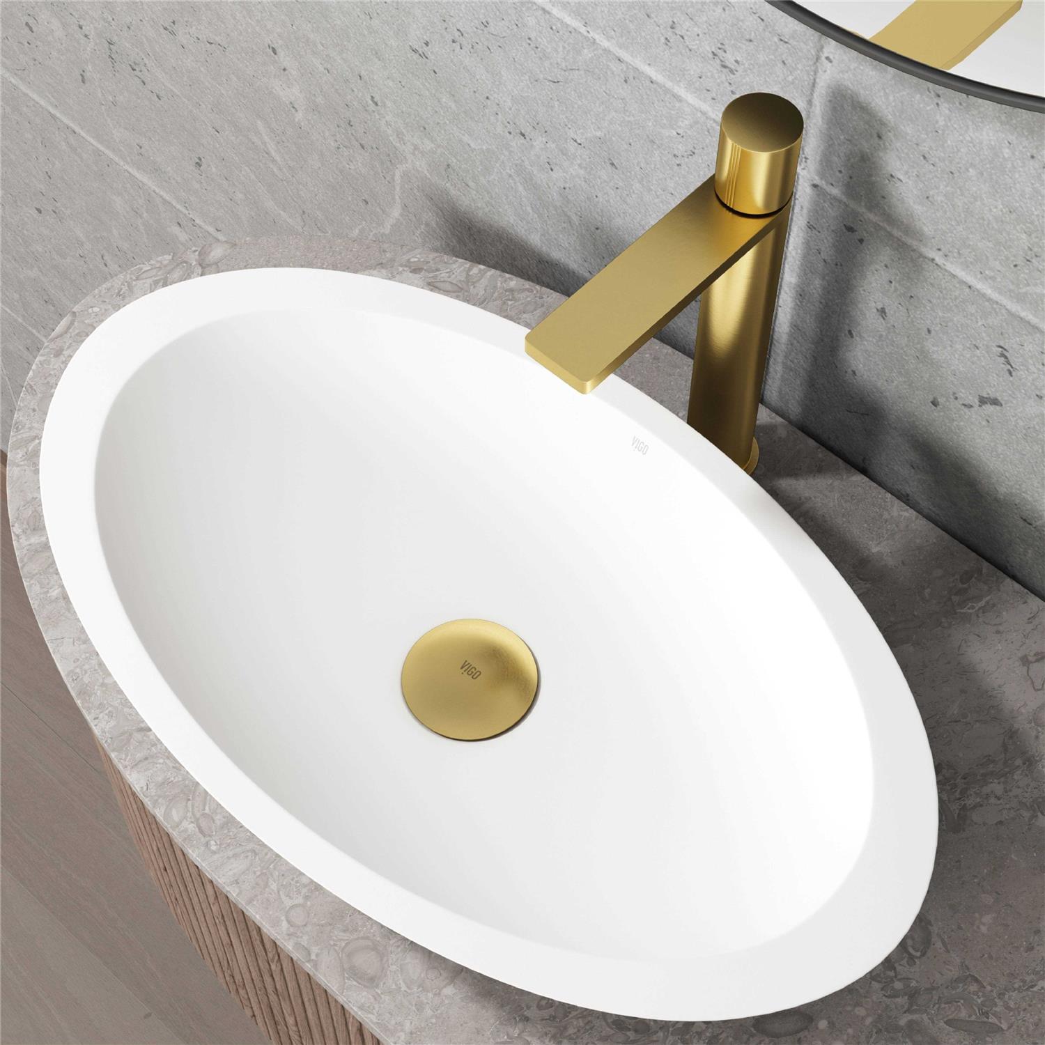 VIGO Vessel Bathroom Sink Pop-Up Drain and Mounting Ring VG07000MG - Image 4