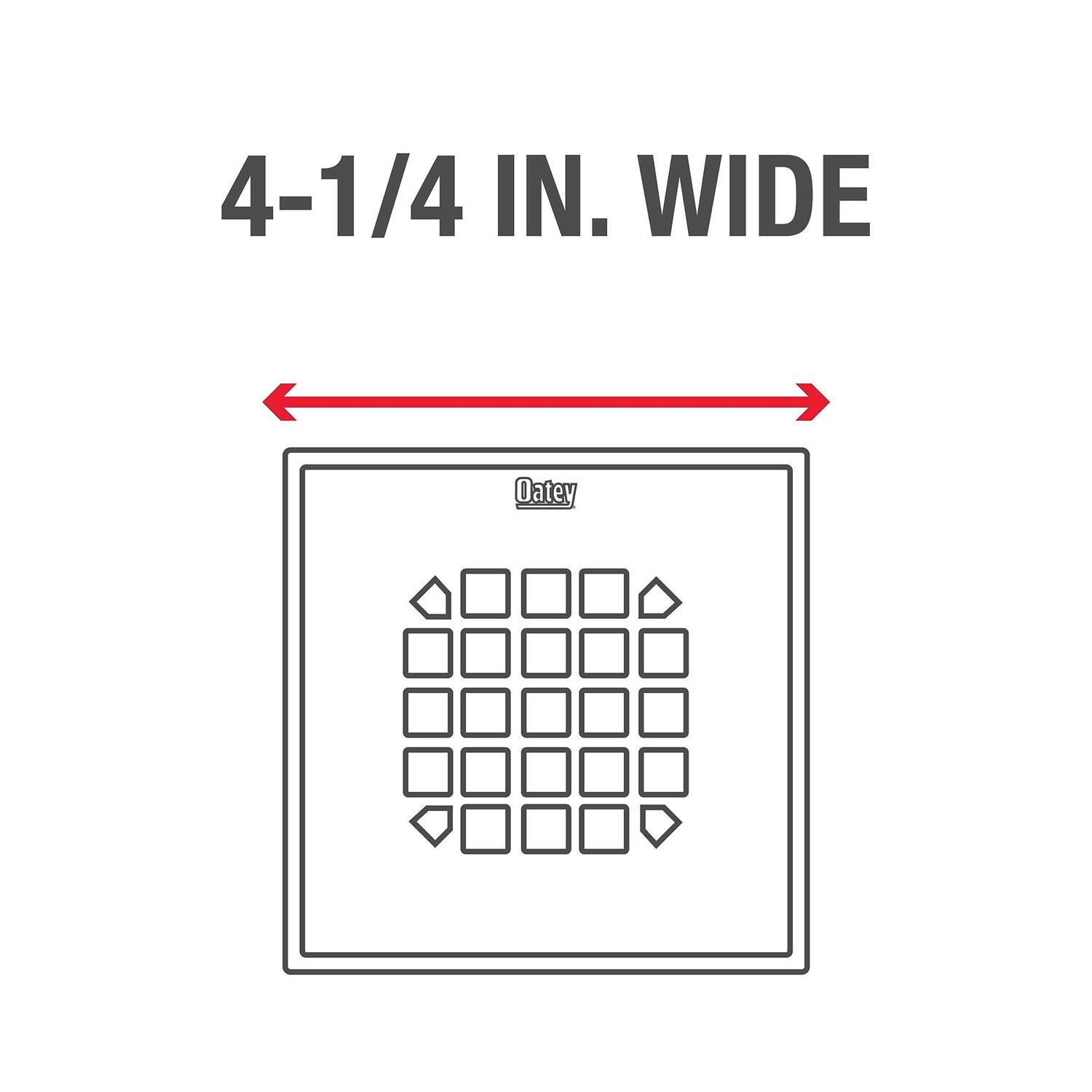 Oatey 4-1/4 in. Snap-Tite Universal Square Shower Strainer - Image 2