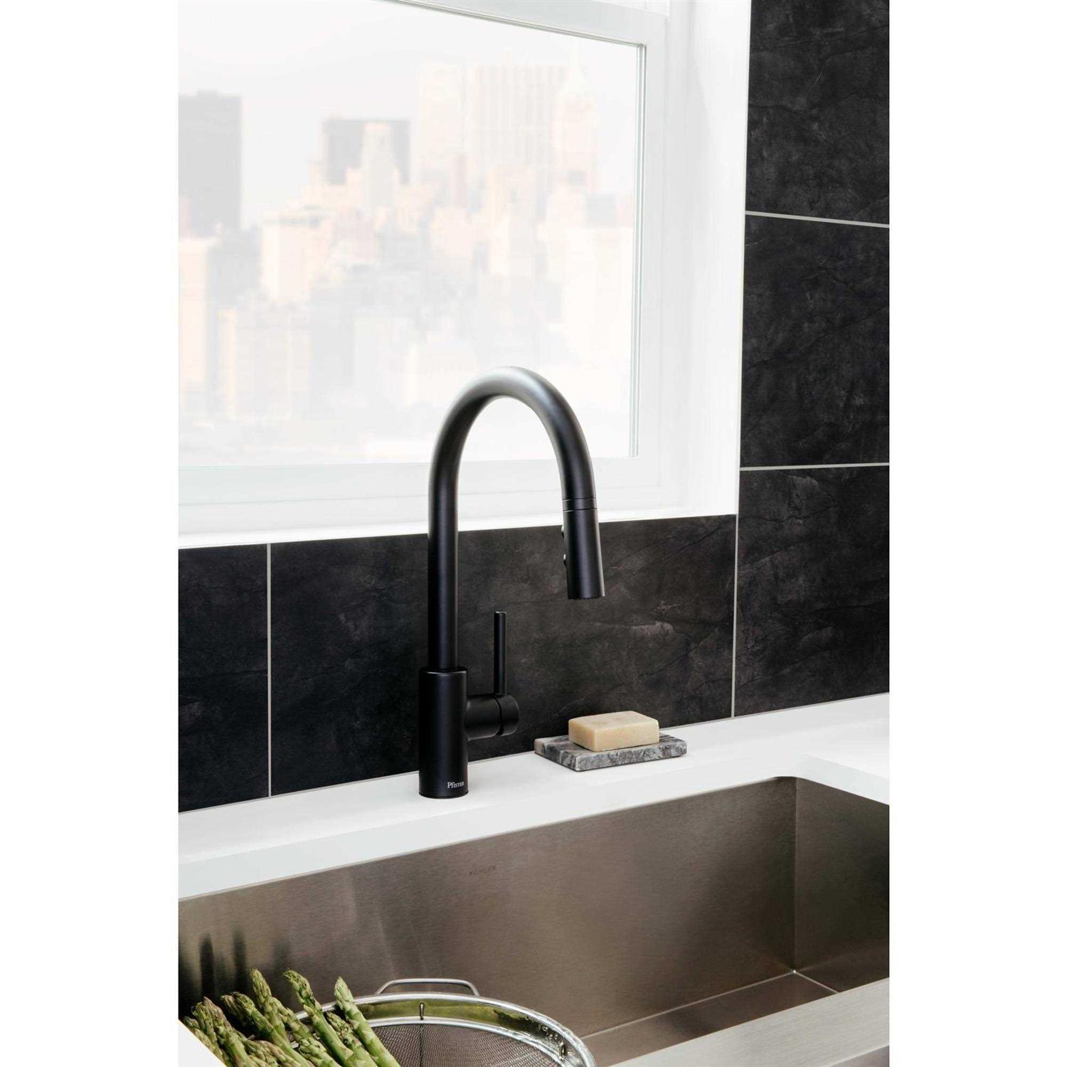 Pfister Stellen Single Handle Pull-Down Bar/Prep Faucet LG572-SAC - Image 4