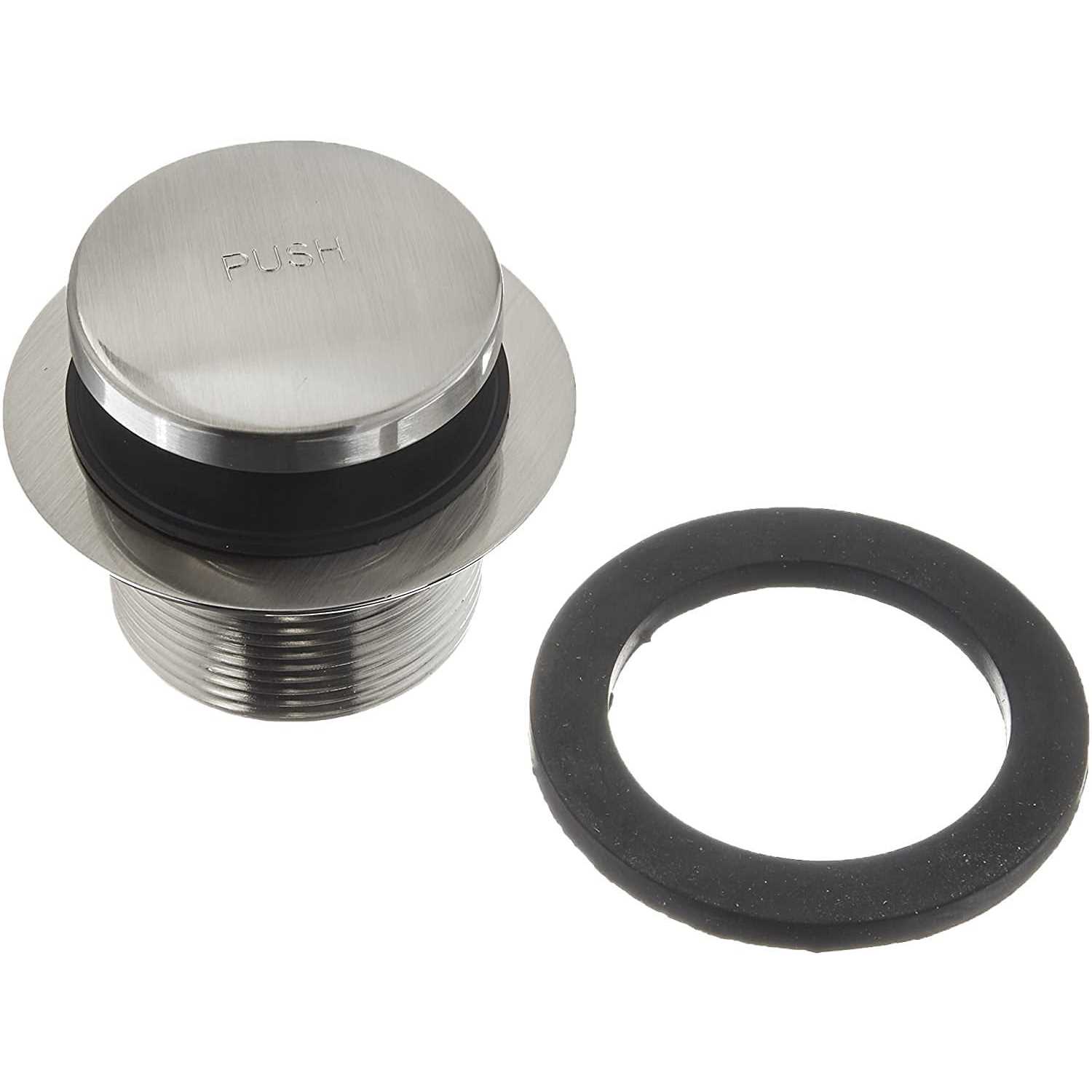 Westbrass 14 inch White Poly Bath Overflow Assembly with Tip-Toe Drain and 2-Hole Faceplate - Image 3