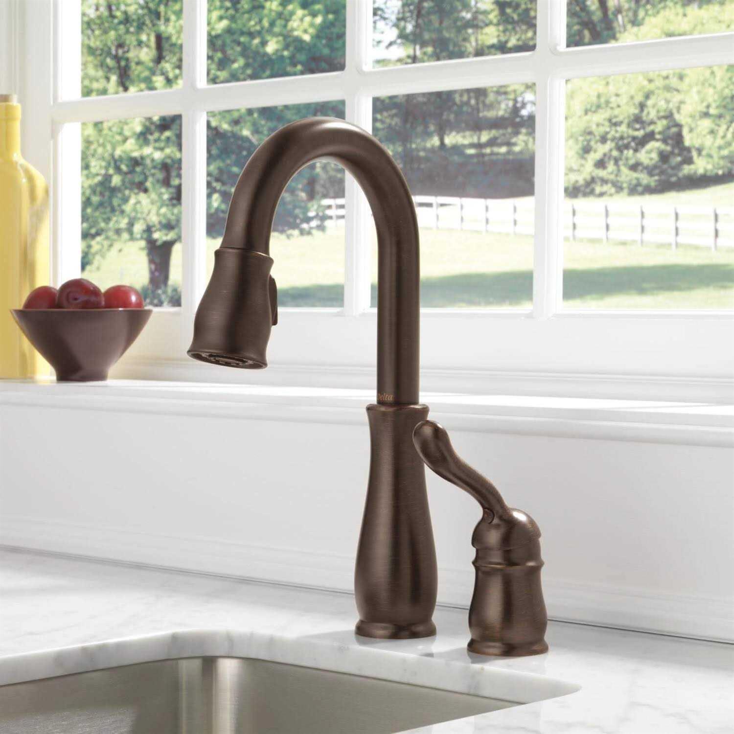 Delta Leland Single Handle Pull-Down Bar/Prep Faucet - Image 5