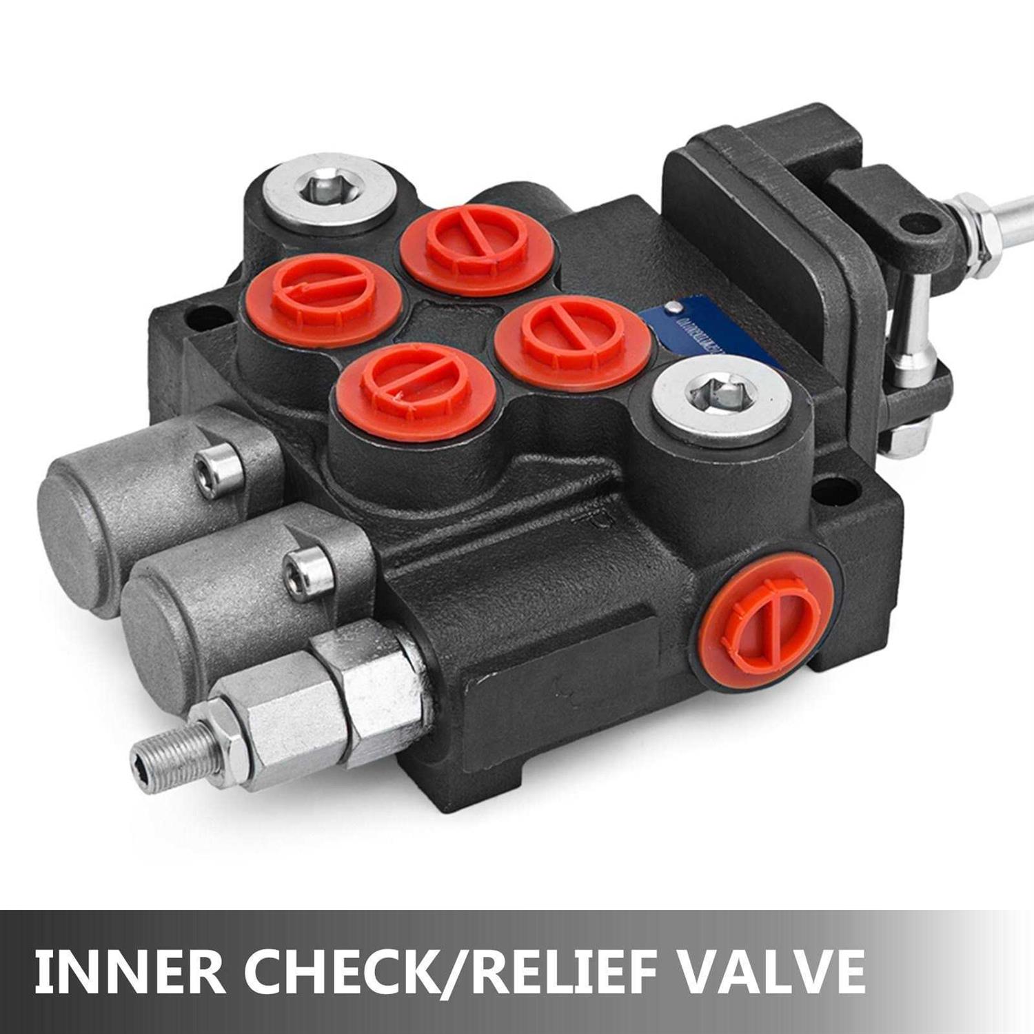VEVOR Hydraulic Valve 2 Spool Hydraulic Joystick Control Valve 11gpm Hydraulic Directional Control Valve Double Acting for Trac - Image 4