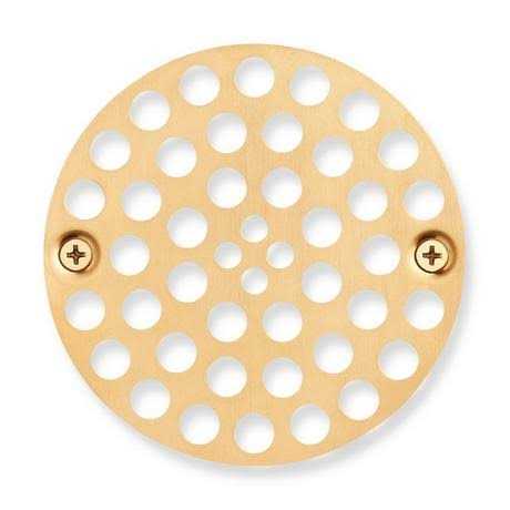signature hardware Round Shower Drain Strainer Brushed Gold - Image 5