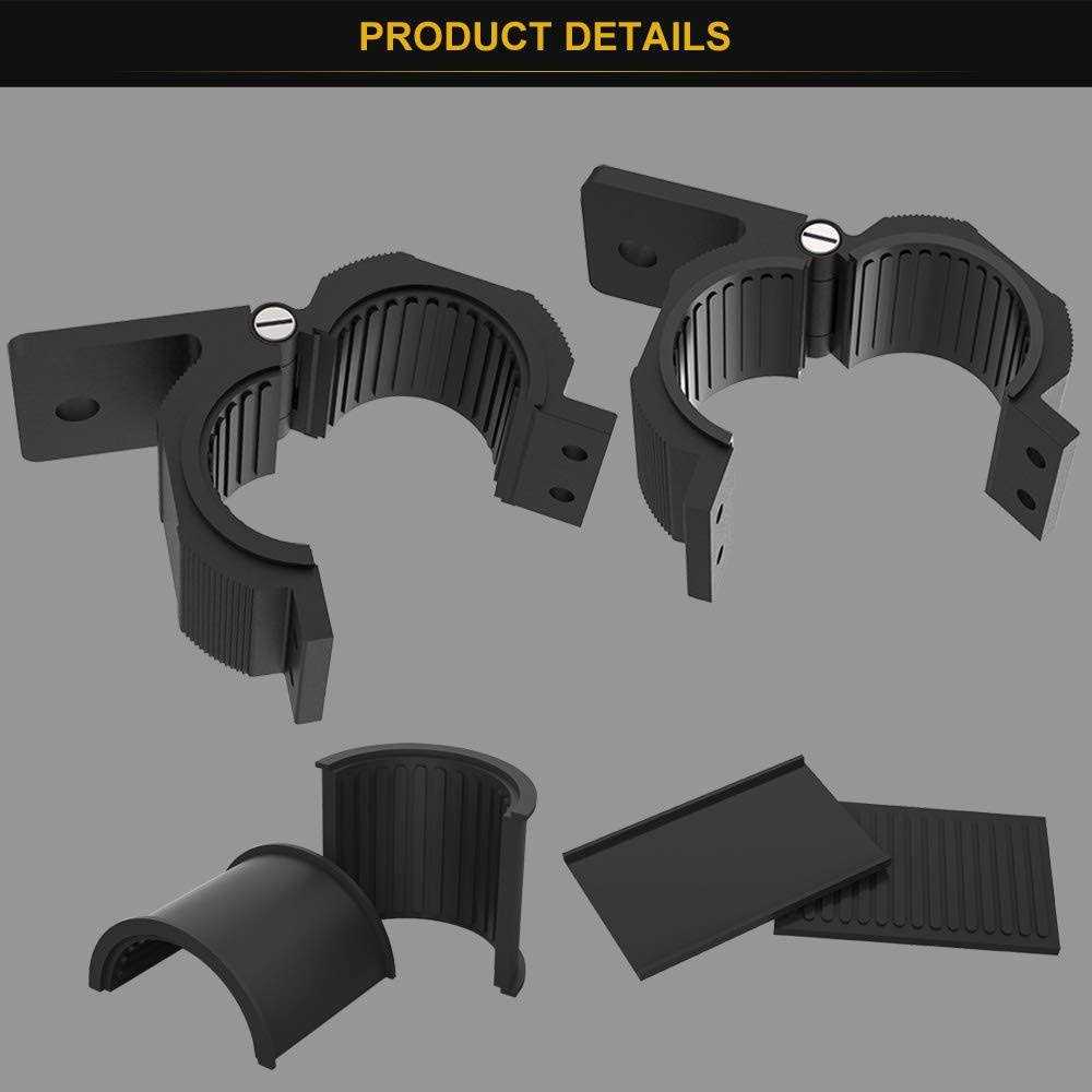 Audak 1 Pair Aluminum Mounting Bracket Kit Tube Clamp Bullbar Roof Rack Roll Cage Horizontal Bar - Image 3