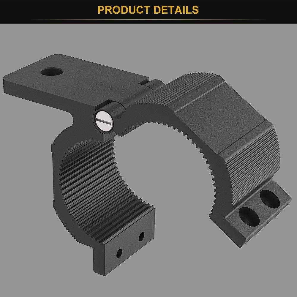 Audak 1 Pair Aluminum Mounting Bracket Kit Tube Clamp Bullbar Roof Rack Roll Cage Horizontal Bar - Image 4