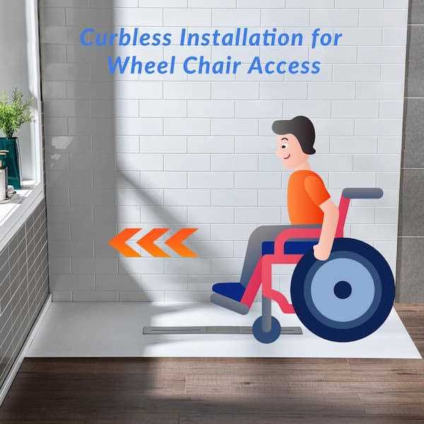 Woodbridge 48 in. L x 32 in. W Alcove Zero Threshold Shower Pan Base with Center Drain - Image 3