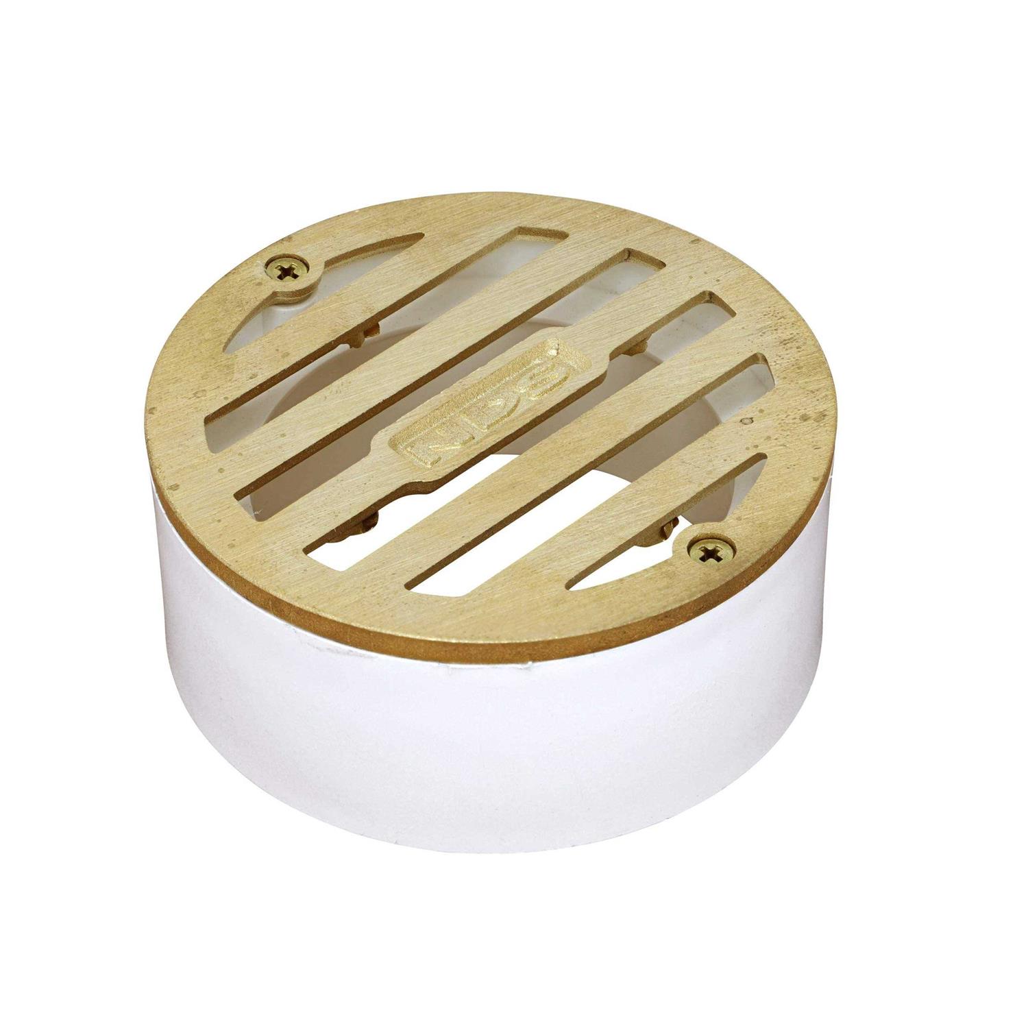 NDS 3 in. Satin Round Brass Drain Grate