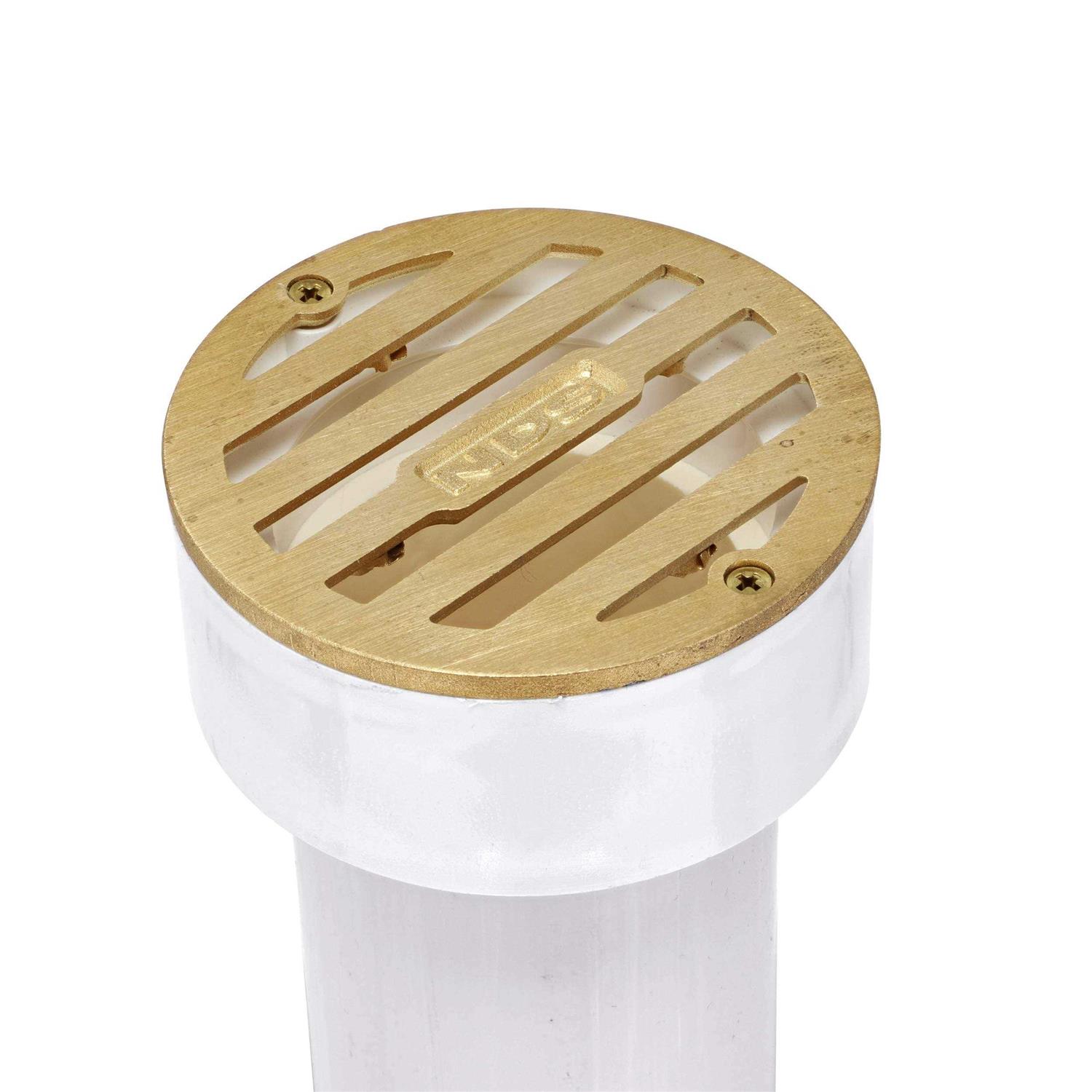 NDS 3 in. Satin Round Brass Drain Grate - Image 3