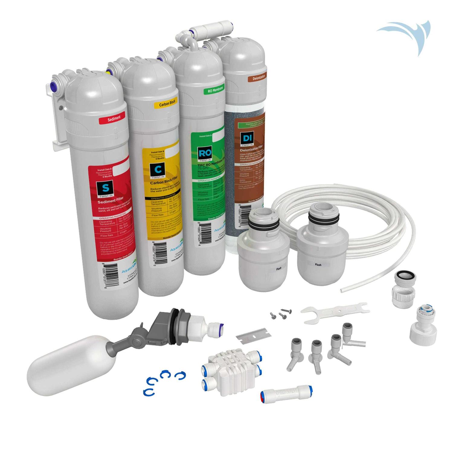 Aquatic Life Reverse Osmosis Water Filtration Unit 4 Stage Twist-in 75 Gpd - Image 3
