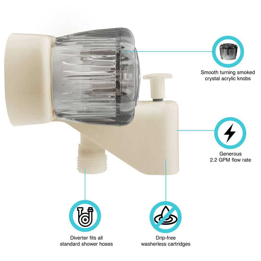 Dura Faucet DF-SA100S-BQ RV Shower Faucet - Image 3