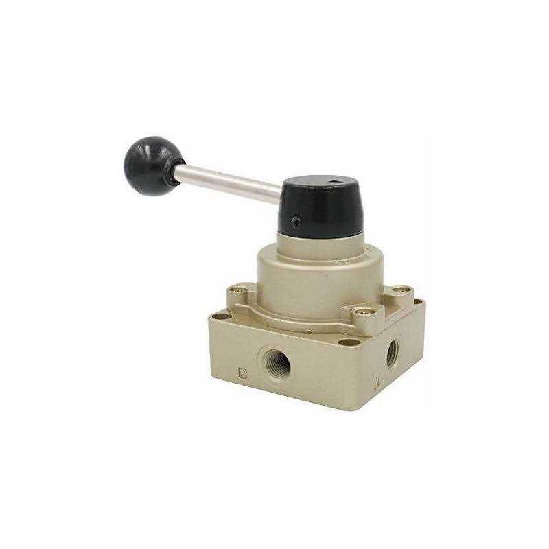 Baomain Rotary lever hand valve HV-02 PT1/4 Air Flow Control 3 Position 4 Way - Image 3