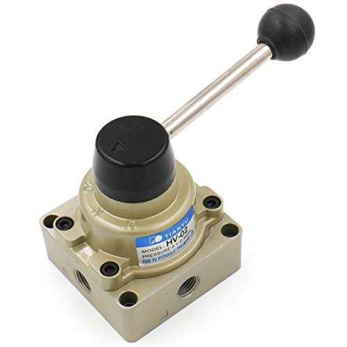 Baomain Rotary lever hand valve HV-02 PT1/4 Air Flow Control 3 Position 4 Way - Image 5