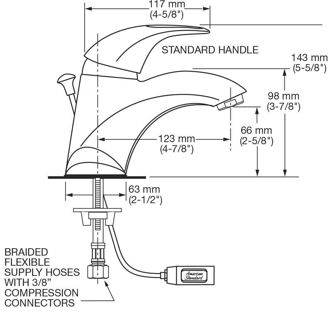 American Standard 7385004.002 Reliant 3 Centerset Bathroom Faucet - Image 5