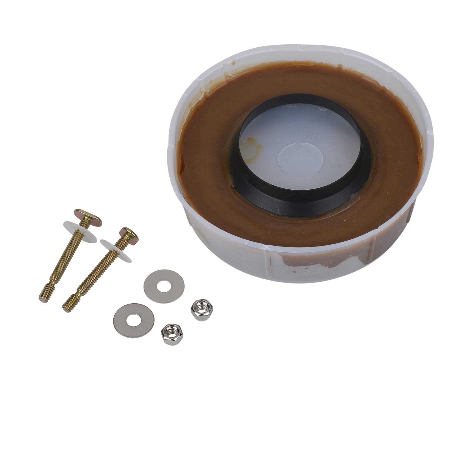 Oatey Jumbo Reinforced Wax Bowl Ring with Polyethylene Sleeve and Bolts