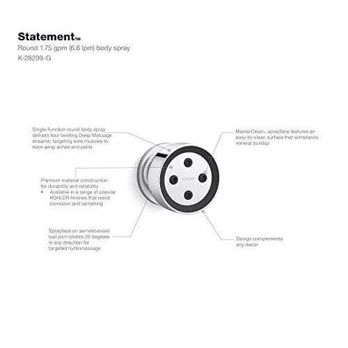 KOHLER Statement Round single-function Body Spray - Image 4