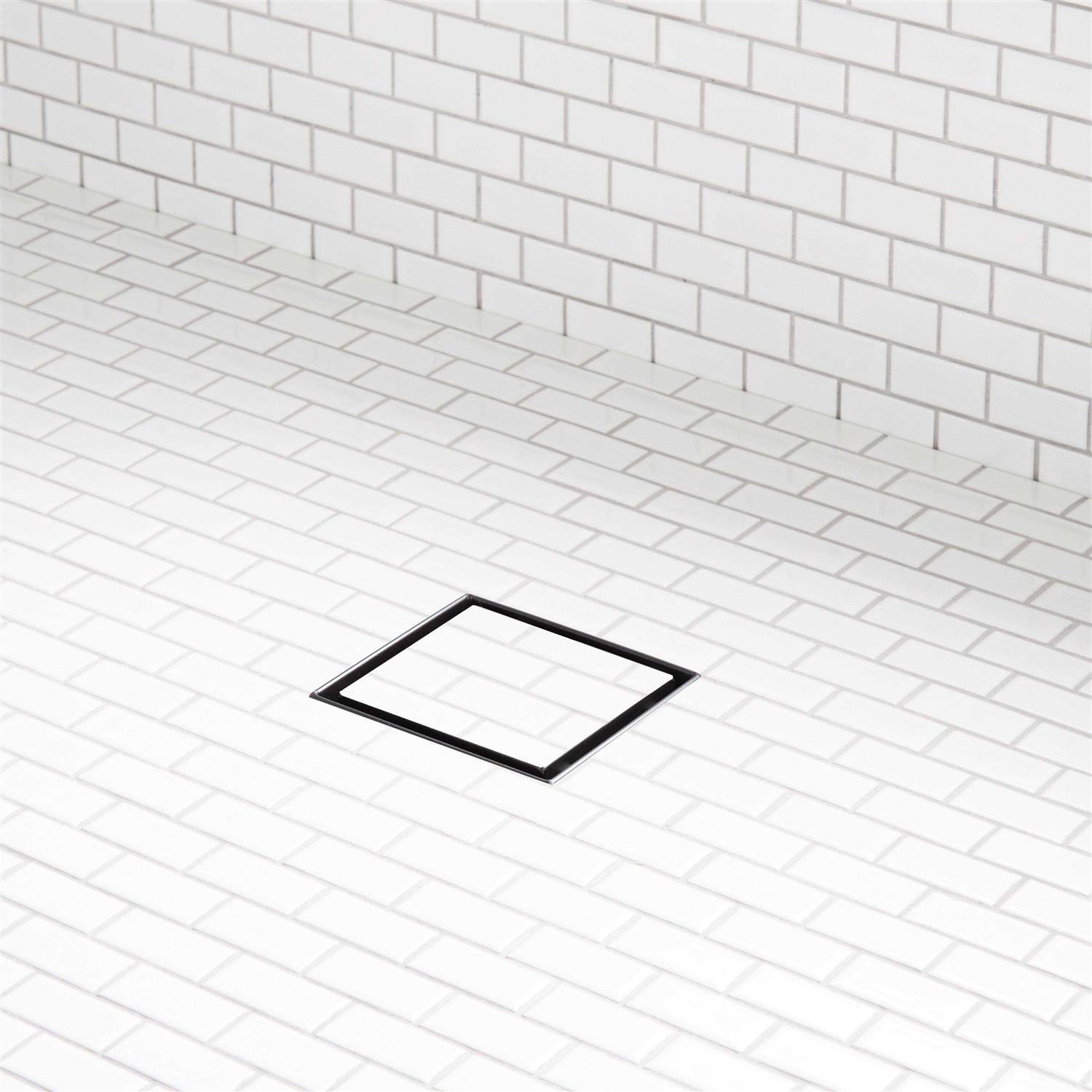 signature hardware 6 Cohen Square Tile-In Shower Drain with Drain Flange - Image 4