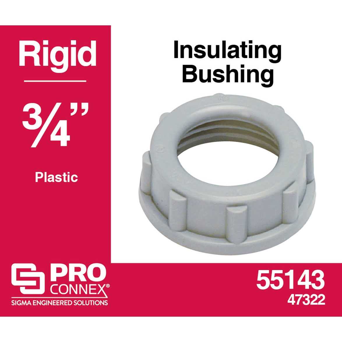Sigma ProConnex 3/4-in Plastic Insulated Bushing Conduit Fittings - Image 3