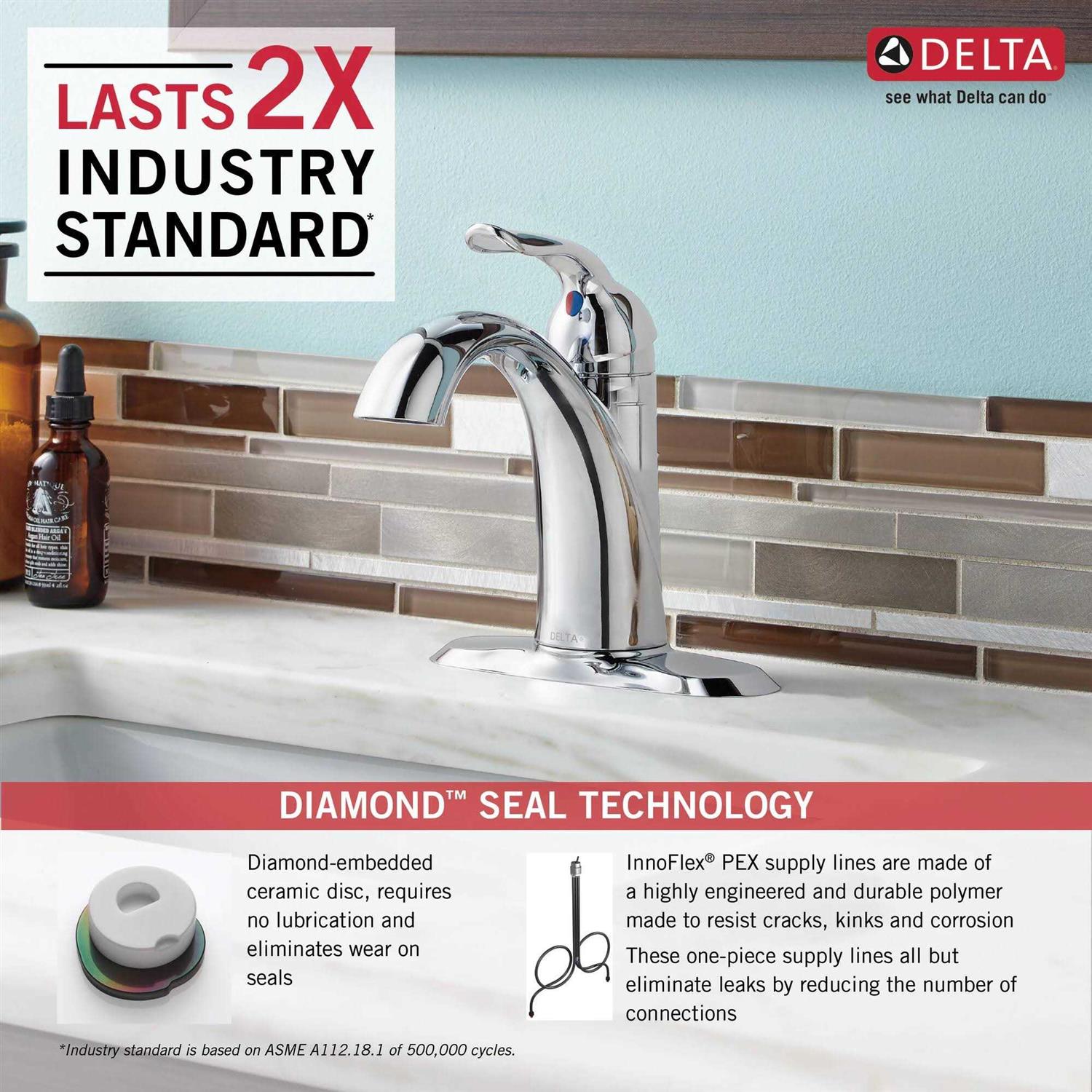 Delta Lahara Single Handle Bathroom Faucet 538-MPU-DST - Image 4