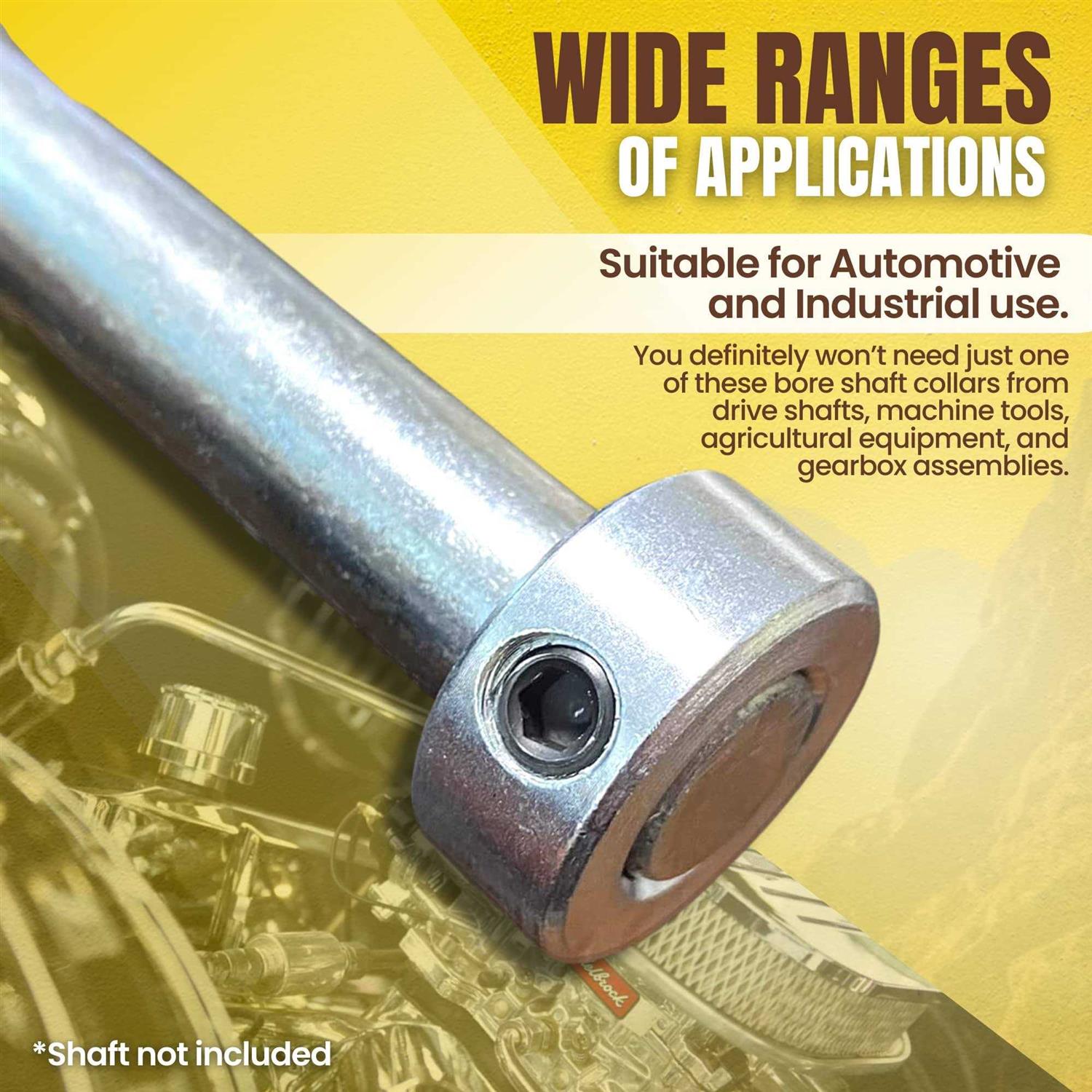 AR-PRO Bore Solid Steel Shaft Collars with Zinc Plated Coating - Image 4