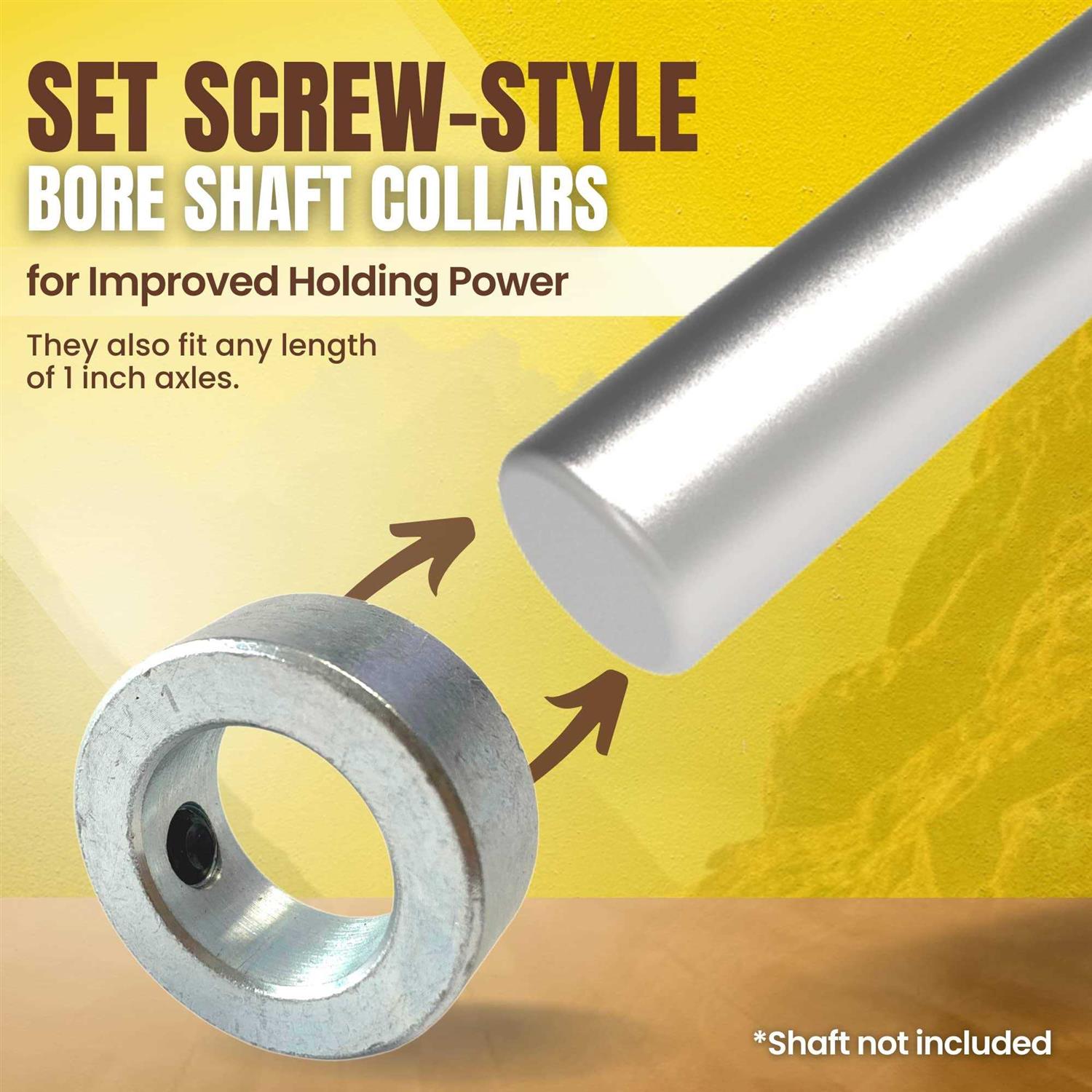 AR-PRO Bore Solid Steel Shaft Collars with Zinc Plated Coating - Image 5