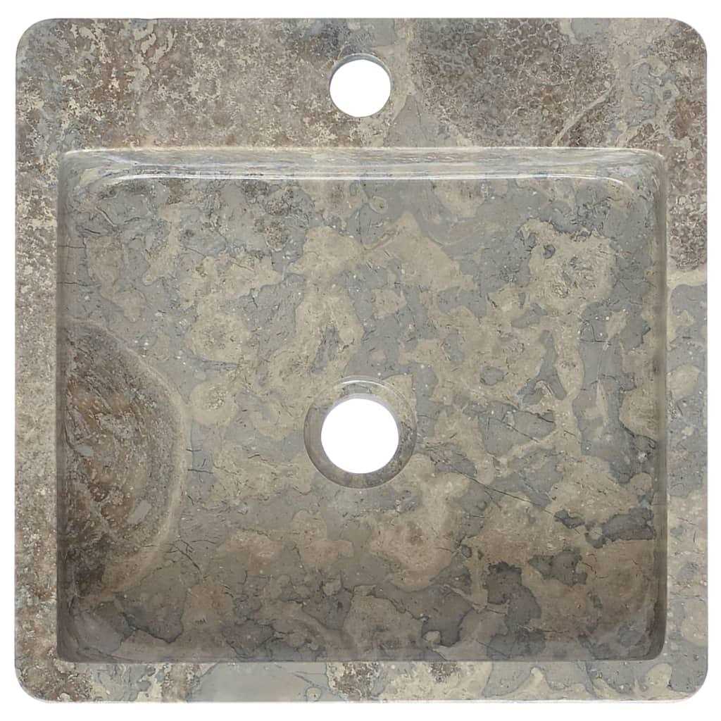 vidaXL Sink Black 15.7x15.7x4.7 Marble - Image 3
