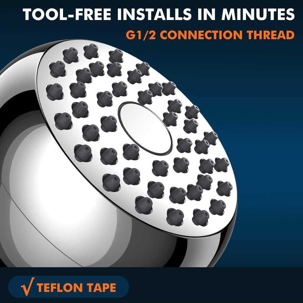 Aqwzh High Pressure Shower Head 3 Inch Anti-leak Fixed - Image 4