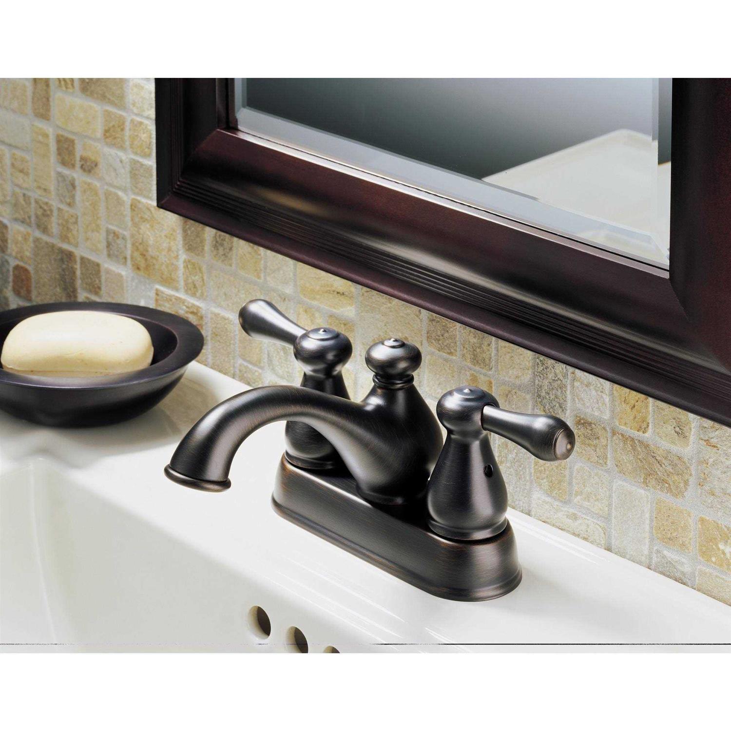 Delta Leland Two Handle Centerset Bathroom Faucet 2578LF-278 - Image 2