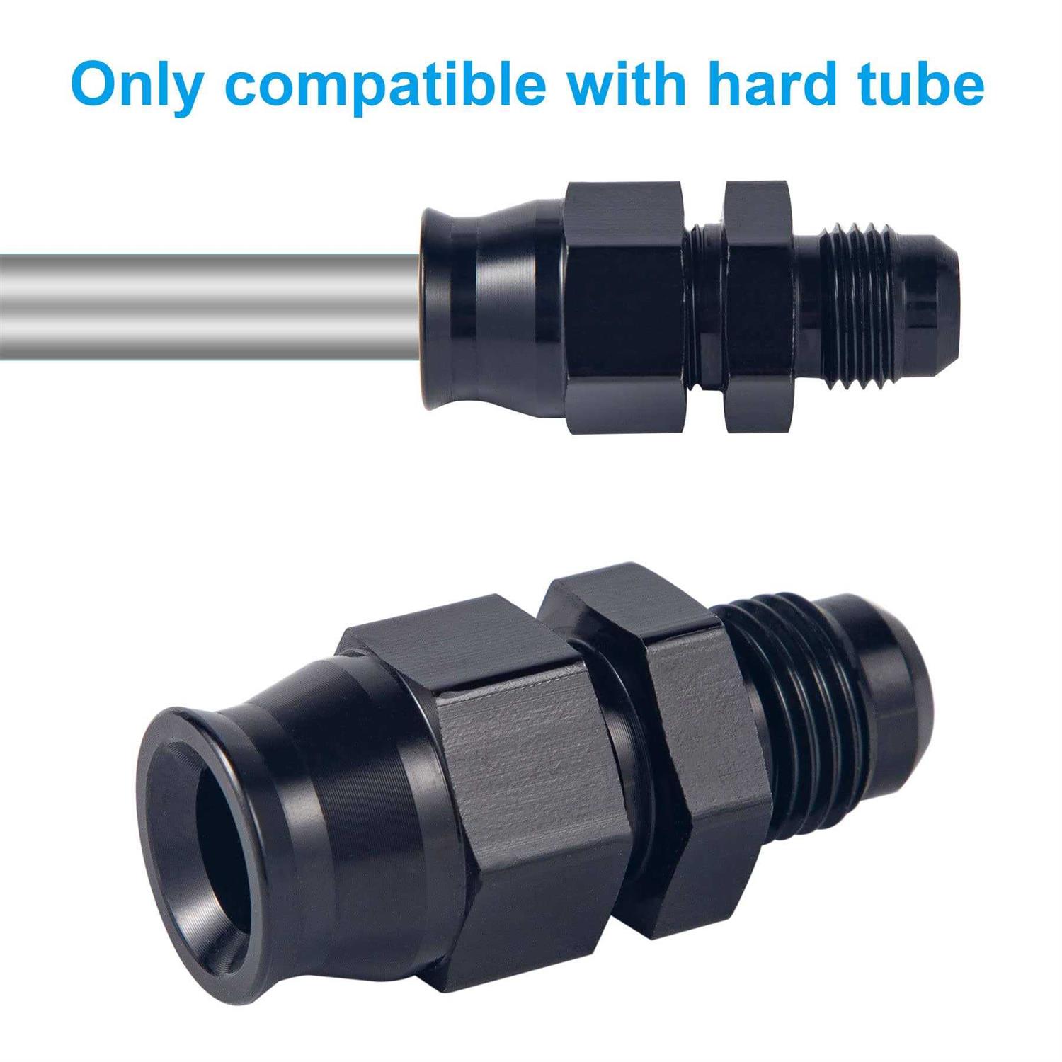 Breezliy 6AN Male Flare to 3/8 Fuel Hardline Tube Fitting Adapter Straight Connector Aluminum Alloy - Image 4