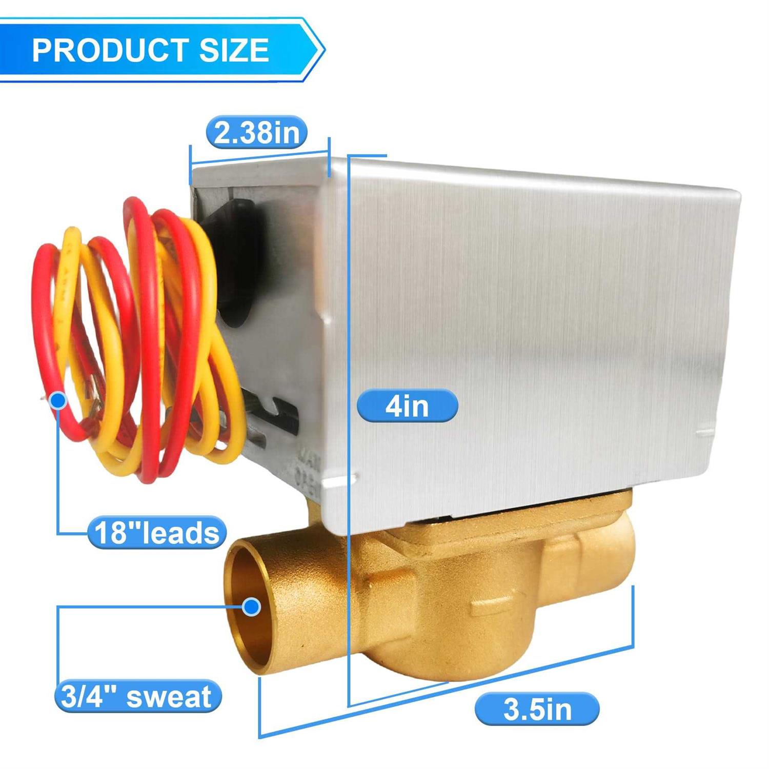 for Honeywell V8043e1012 Zone Valve 3/4 Sweat Zone Valve replacement for Honeywell GID-661677 Zone Valve,Ideal replacement a Failed Honeywell Zone - Image 4